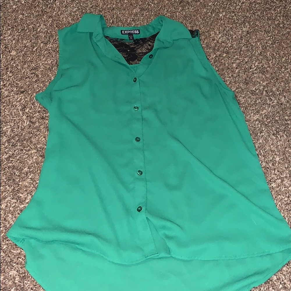 Cute green and black tank
